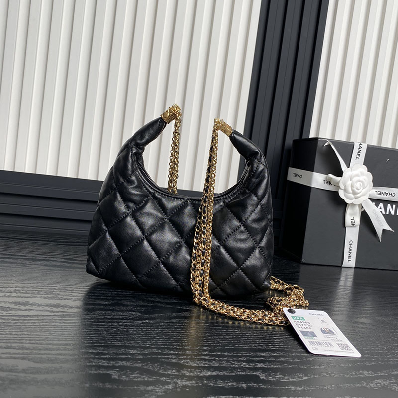 最高級シャネルスーパーコピー シャネルバッグコピー chanel 24Aディナーバッグhoboフリンジチェーン 黒 (ブラック) AS4966 カーフスキン ゴールド金具 2410903 - 画像 (9)