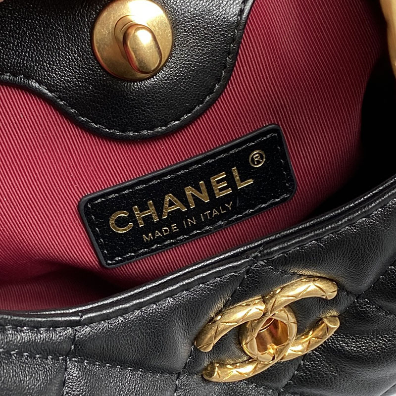 最高級シャネルスーパーコピー シャネルバッグコピー chanel 24Aディナーバッグhoboフリンジチェーン 黒 (ブラック) AS4966 カーフスキン ゴールド金具 2410903 - 画像 (2)