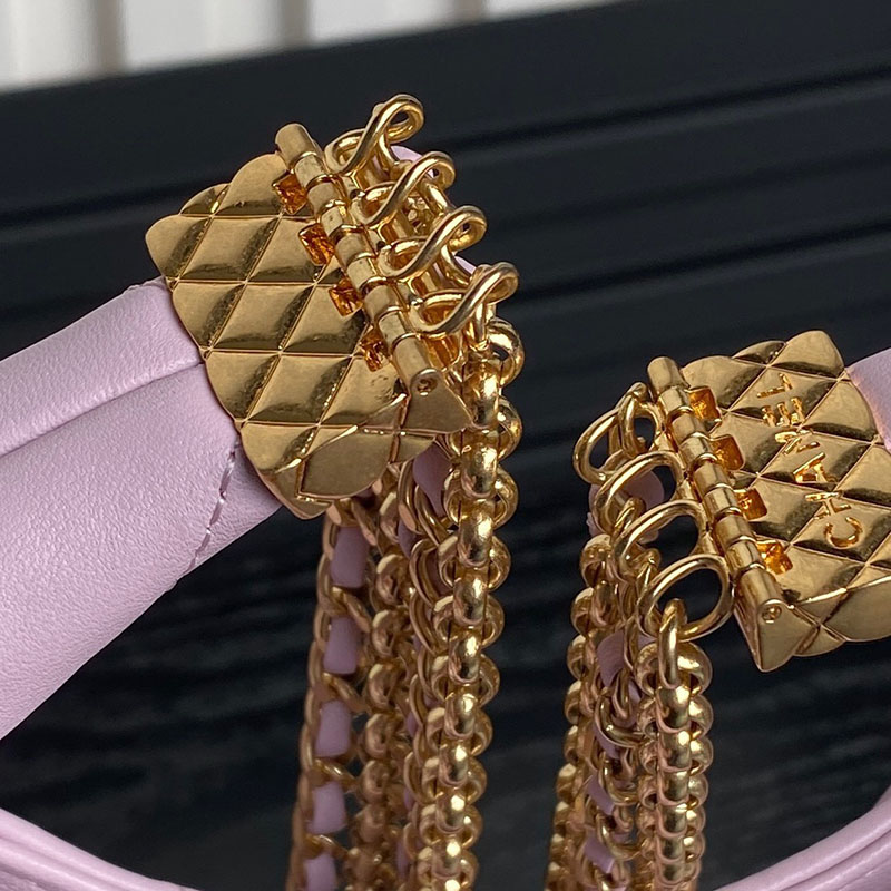 最高級シャネルスーパーコピー シャネルバッグコピー chanel 24Aディナーバッグhoboフリンジチェーン レッド AS4966 カーフスキン ゴールド金具 2410905 - 画像 (6)