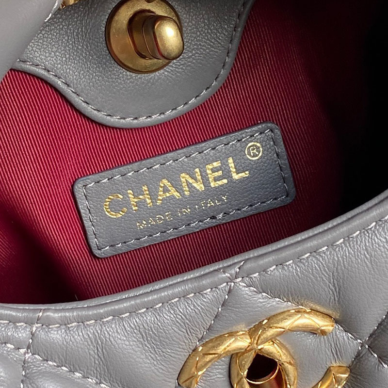 最高級シャネルスーパーコピー シャネルバッグコピー chanel 24Aディナーバッグhoboフリンジチェーン グレー AS4966 カーフスキン ゴールド金具 2410906 - 画像 (3)