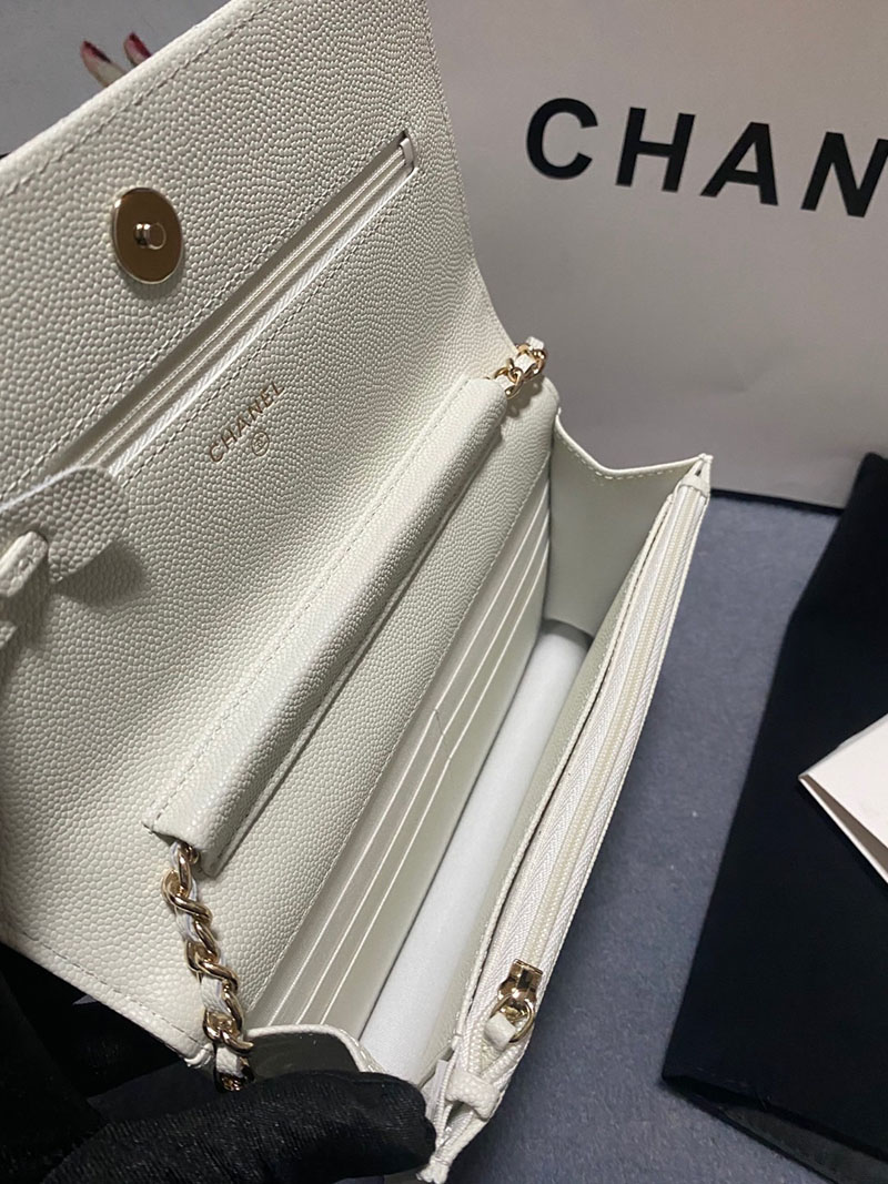 最高級シャネルスーパーコピー シャネルバッグコピー シャネル チェーンウォレット 定価 使い勝手 白 (ホワイト) AP3479 キャビアスキン ゴールド金具 2410910 - 画像 (3)