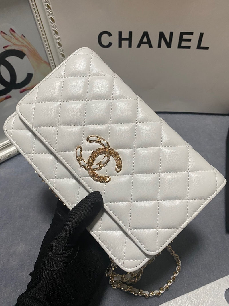 最高級シャネルスーパーコピー シャネルバッグコピー シャネル チェーンウォレット 定価 使い勝手 白 (ホワイト) AP3479 カーフスキン ゴールド金具 2410911 - 画像 (7)