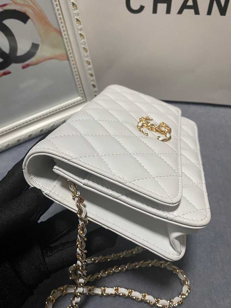 最高級シャネルスーパーコピー シャネルバッグコピー シャネル チェーンウォレット 定価 使い勝手 白 (ホワイト) AP3479 カーフスキン ゴールド金具 2410911 - 画像 (6)