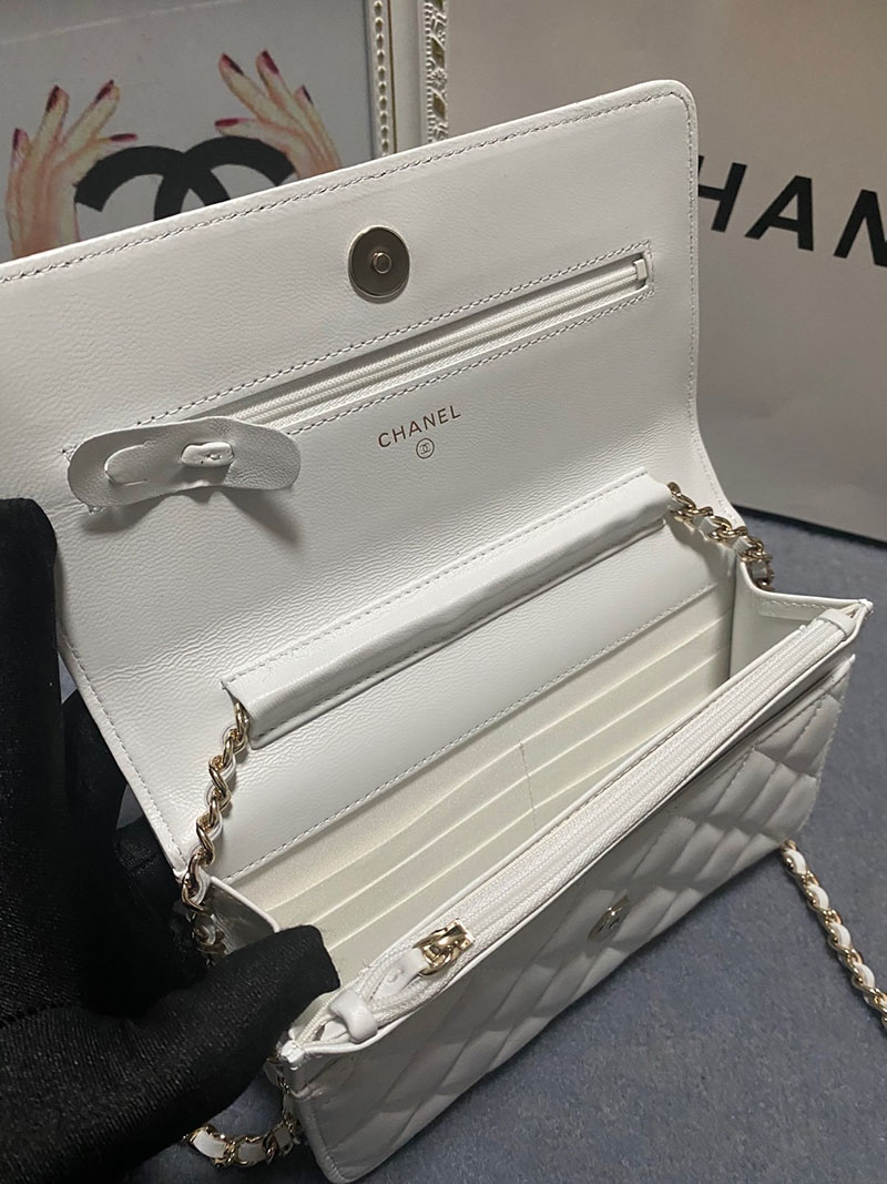 最高級シャネルスーパーコピー シャネルバッグコピー シャネル チェーンウォレット 定価 使い勝手 白 (ホワイト) AP3479 カーフスキン ゴールド金具 2410911 - 画像 (3)