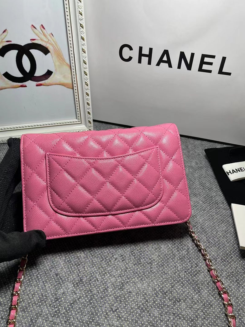 最高級シャネルスーパーコピー シャネルバッグコピー シャネル チェーンウォレット 定価 使い勝手 ダーク ピンク AP3479 キャビアスキン ゴールド金具 2410912 - 画像 (9)