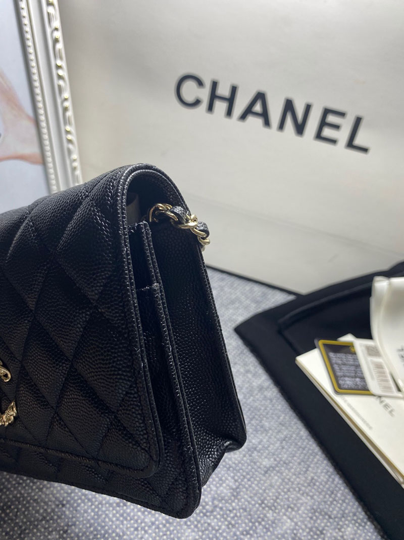 最高級シャネルスーパーコピー シャネルバッグコピー シャネル チェーンウォレット 定価 使い勝手 黒 (ブラック) AP3479 キャビアスキン ゴールド金具 2410915 - 画像 (4)