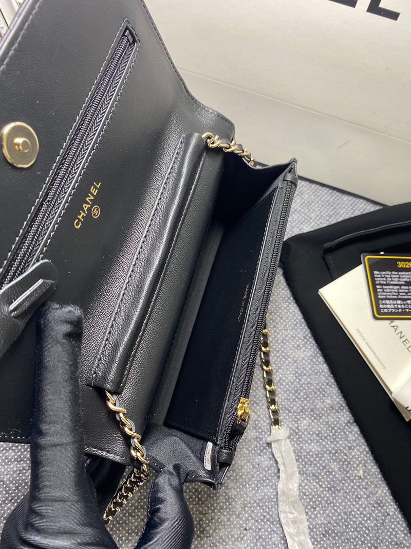最高級シャネルスーパーコピー シャネルバッグコピー シャネル チェーンウォレット 定価 使い勝手 黒 (ブラック) AP3479 カーフスキン ゴールド金具 2410916 - 画像 (2)