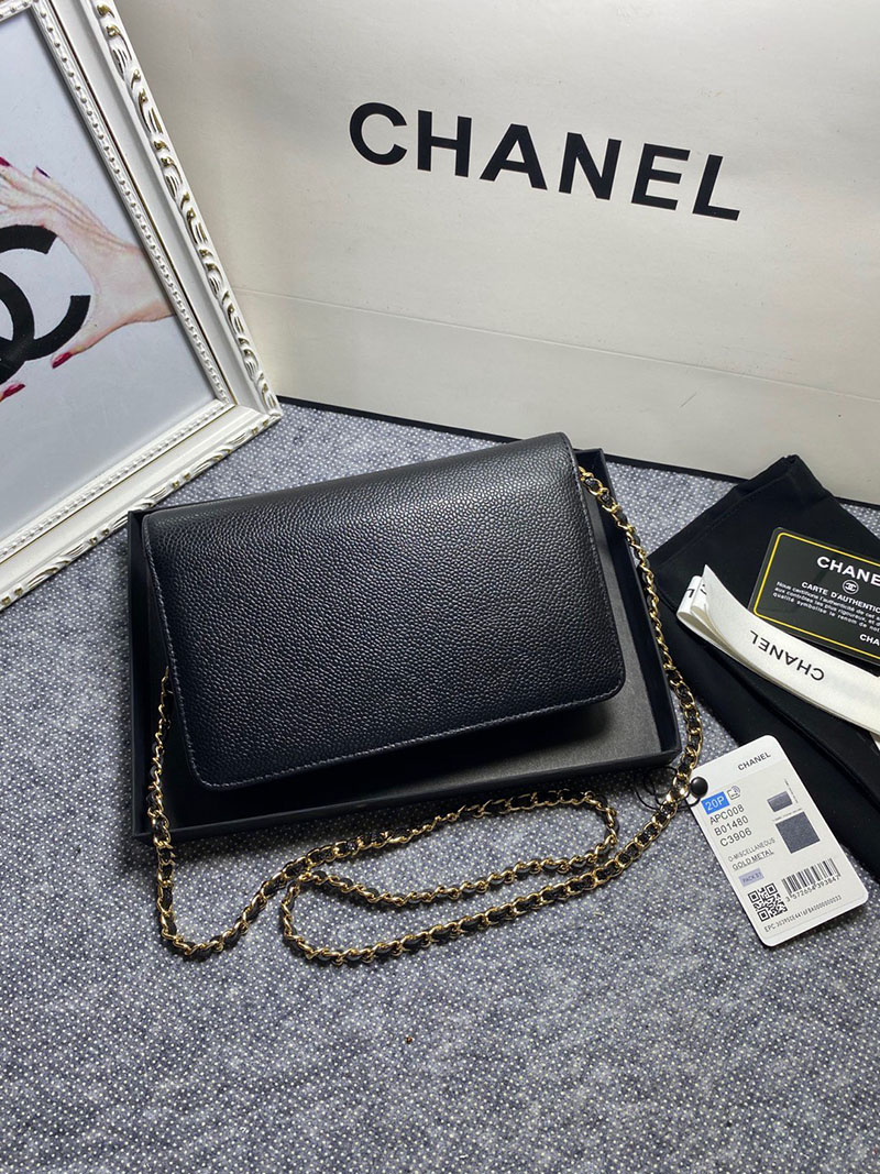 最高級シャネルスーパーコピー シャネルバッグコピー シャネル チェーンウォレット 新作 ココマークバッグ 黒 (ブラック) A48654 キャビアスキン ゴールド金具 2410921 - 画像 (7)