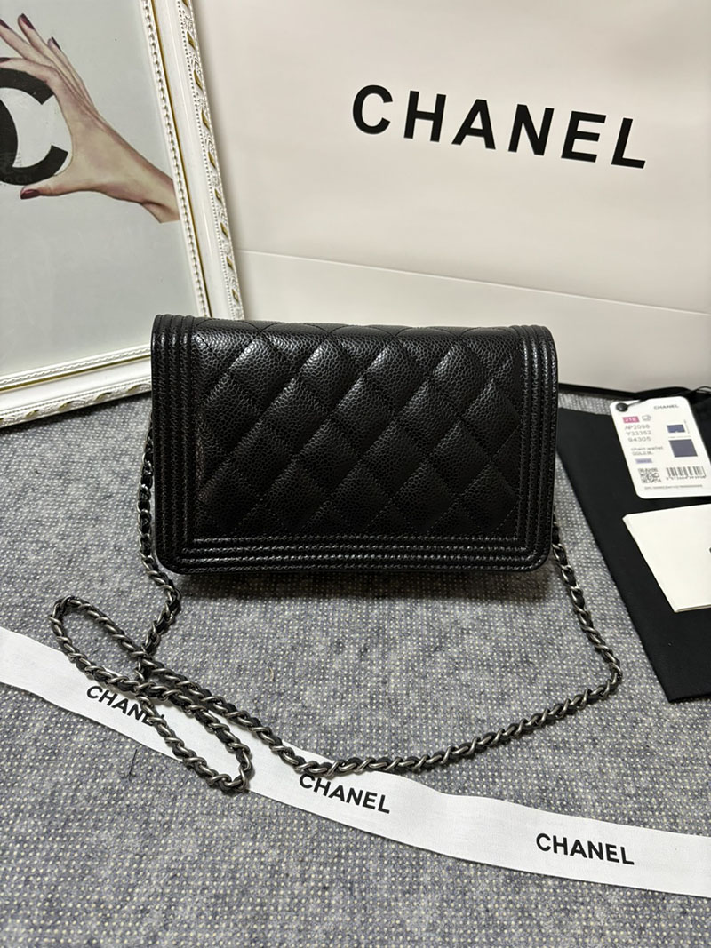 最高級シャネルスーパーコピー シャネルバッグコピー シャネル チェーンウォレット 定価 ボーイシャネル 黒 (ブラック) AP1117 キャビアスキン シルバー金具 2410925 - 画像 (8)