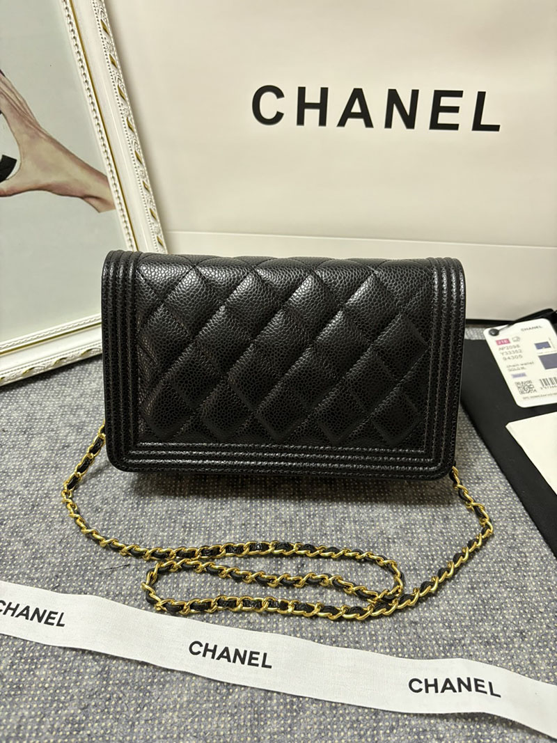 最高級シャネルスーパーコピー シャネルバッグコピー シャネル チェーンウォレット 定価 ボーイシャネル 黒 (ブラック) AP1117 キャビアスキン ゴールド金具 2410926 - 画像 (8)