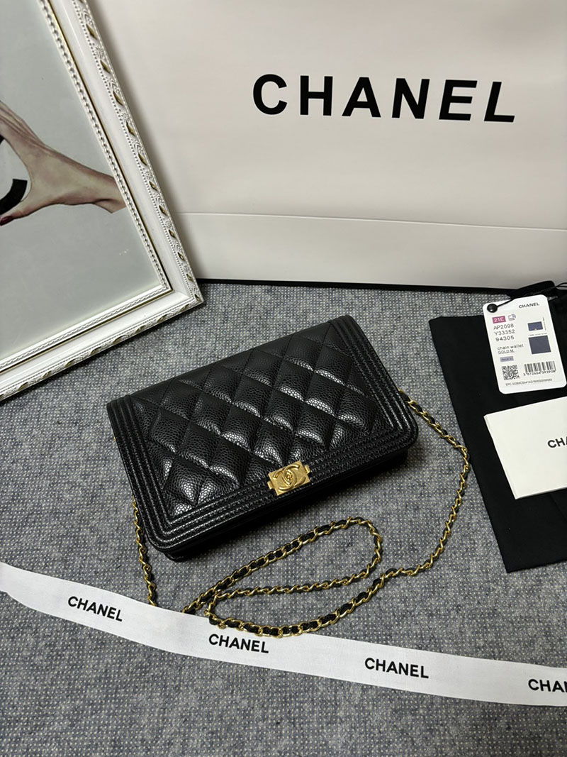 最高級シャネルスーパーコピー シャネルバッグコピー シャネル チェーンウォレット 定価 ボーイシャネル 黒 (ブラック) AP1117 キャビアスキン ゴールド金具 2410926 - 画像 (7)