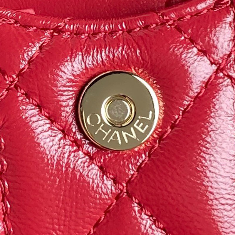 最高級シャネルスーパーコピー シャネルバッグコピー シャネル シャイニーラムスキン カメラバッグ 定価 レッド AS5220 カーフスキン シャンパンゴールド金具 2410933 - 画像 (5)