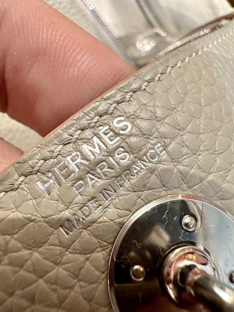 エルメス リンディ 人気色 リンディミニ 定価 ミニリンディ ベトン トリヨンクレマンス シルバー金具 2412051 - 画像 (5)