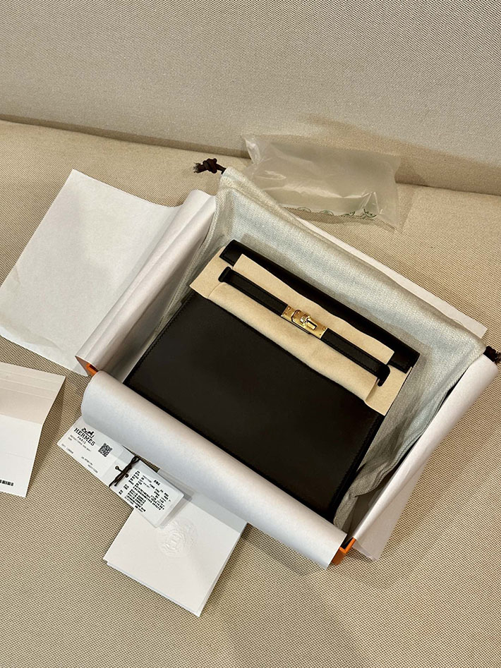 エルメスケリーバッグ ケリーダンス 定価 ケリーダンス2 黒 ブラック ジョナサン ゴールド金具 2412107 - 画像 (4)