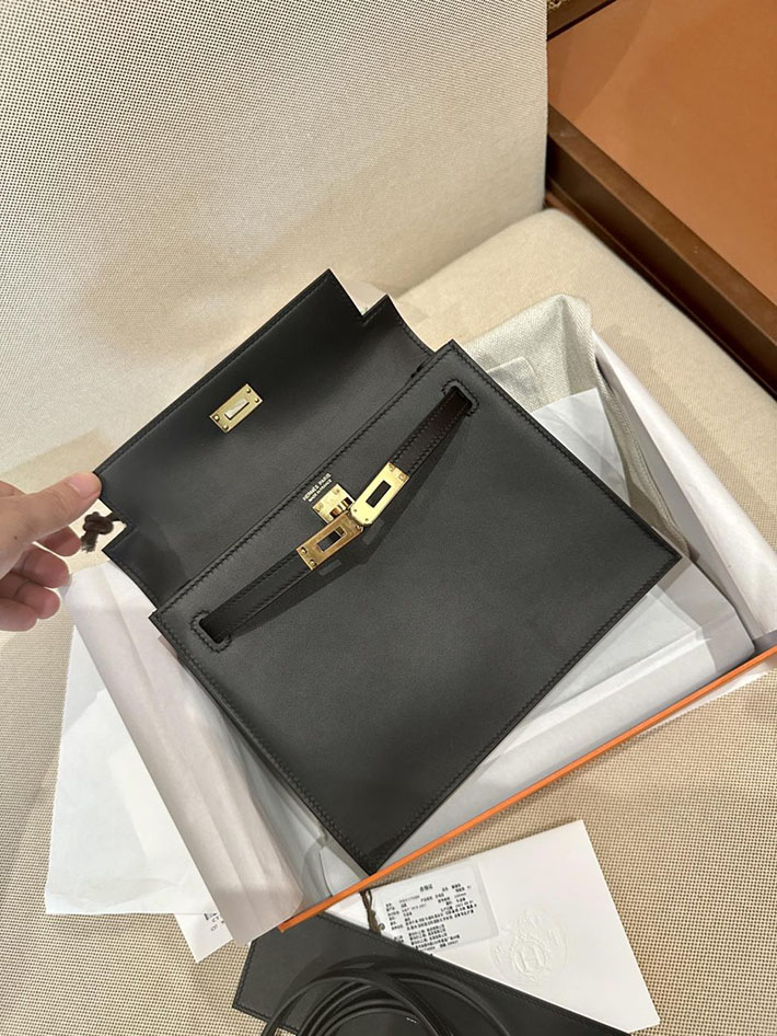 エルメスケリーバッグ ケリーダンス 定価 ケリーダンス2 黒 ブラック ジョナサン ゴールド金具 2412107 - 画像 (13)