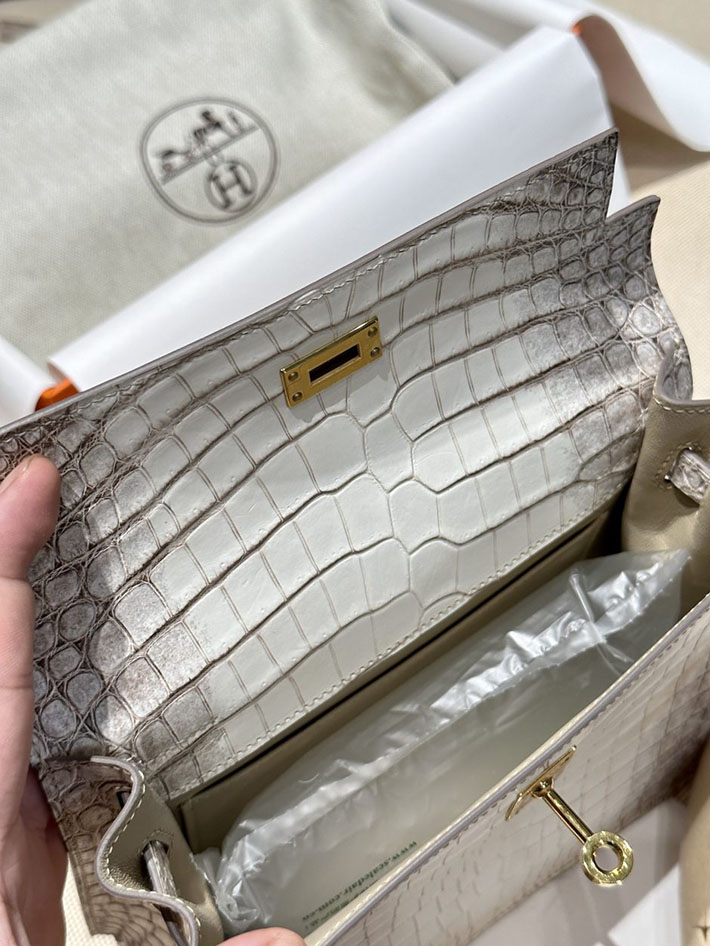 エルメスケリーバッグ ケリーダンス 定価 ケリーダンス2 ヒマラヤ クロコダイル ニロティカスマット ゴールド金具 2412117 - 画像 (14)