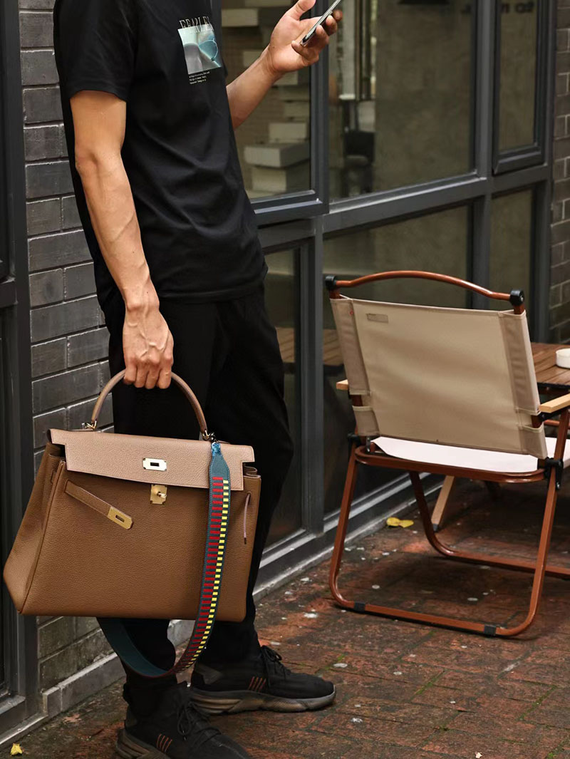 エルメス ケリー40 定価 HERMES ケリー40 メンズ ベージュドゥワイマール トリヨンクレマンス ゴールド金具 2412169 - 画像 (3)