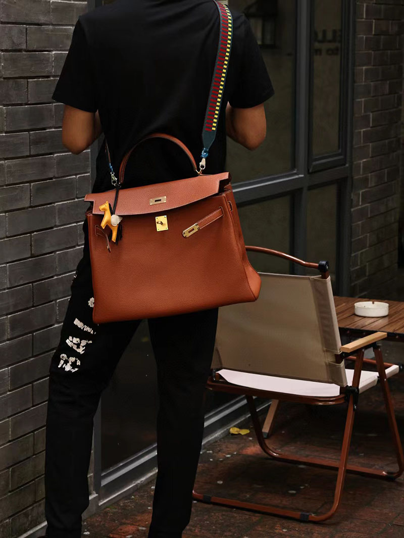 エルメス ケリー40 定価 HERMES ケリー40 メンズ ゴールド トリヨンクレマンス ゴールド金具 2412171 - 画像 (6)