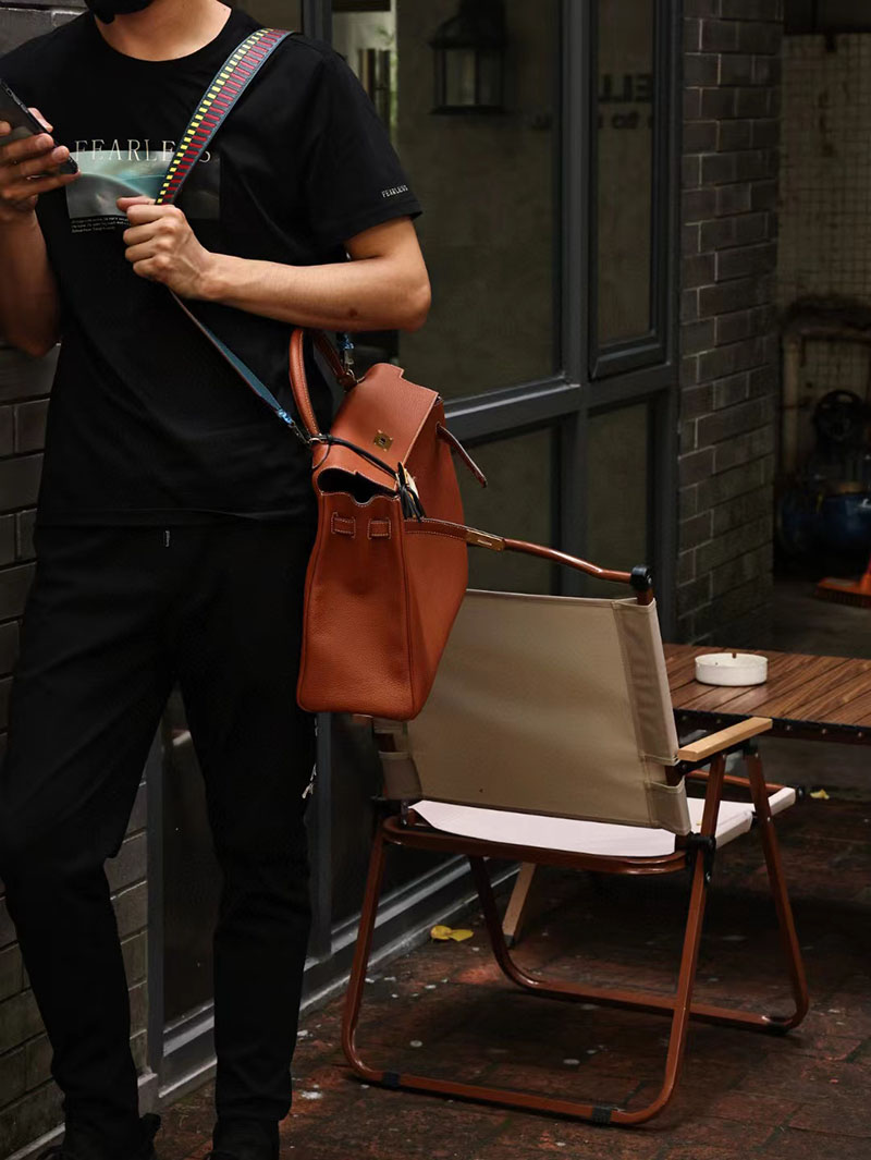 エルメス ケリー40 定価 HERMES ケリー40 メンズ ゴールド トリヨンクレマンス ゴールド金具 2412171 - 画像 (5)