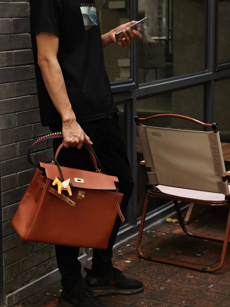 エルメス ケリー40 定価 HERMES ケリー40 メンズ ゴールド トリヨンクレマンス ゴールド金具 2412171 - 画像 (4)