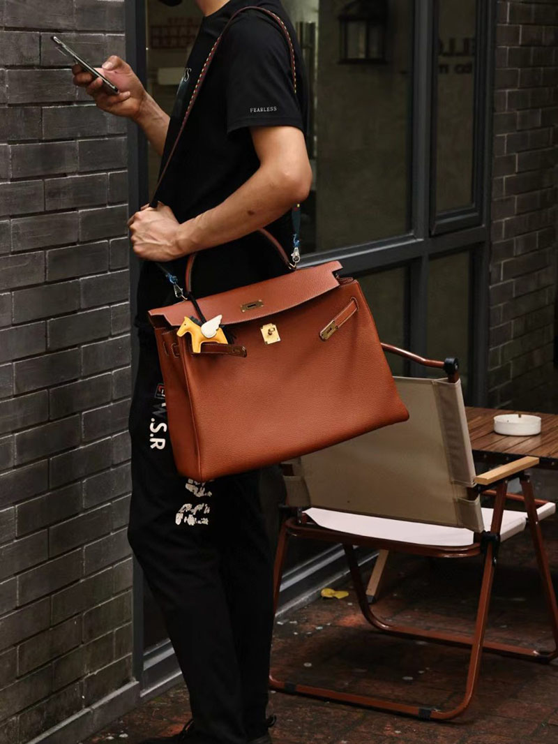 エルメス ケリー40 定価 HERMES ケリー40 メンズ ゴールド トリヨンクレマンス ゴールド金具 2412171 - 画像 (3)