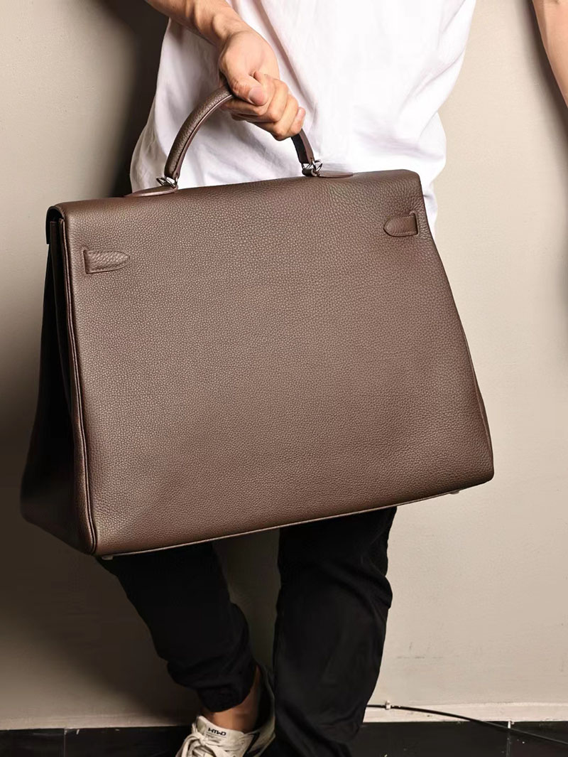 エルメス ケリー50 定価 HERMES ケリー50 メンズ アバンヌ トゴ シルバー金具 2412189 - 画像 (8)