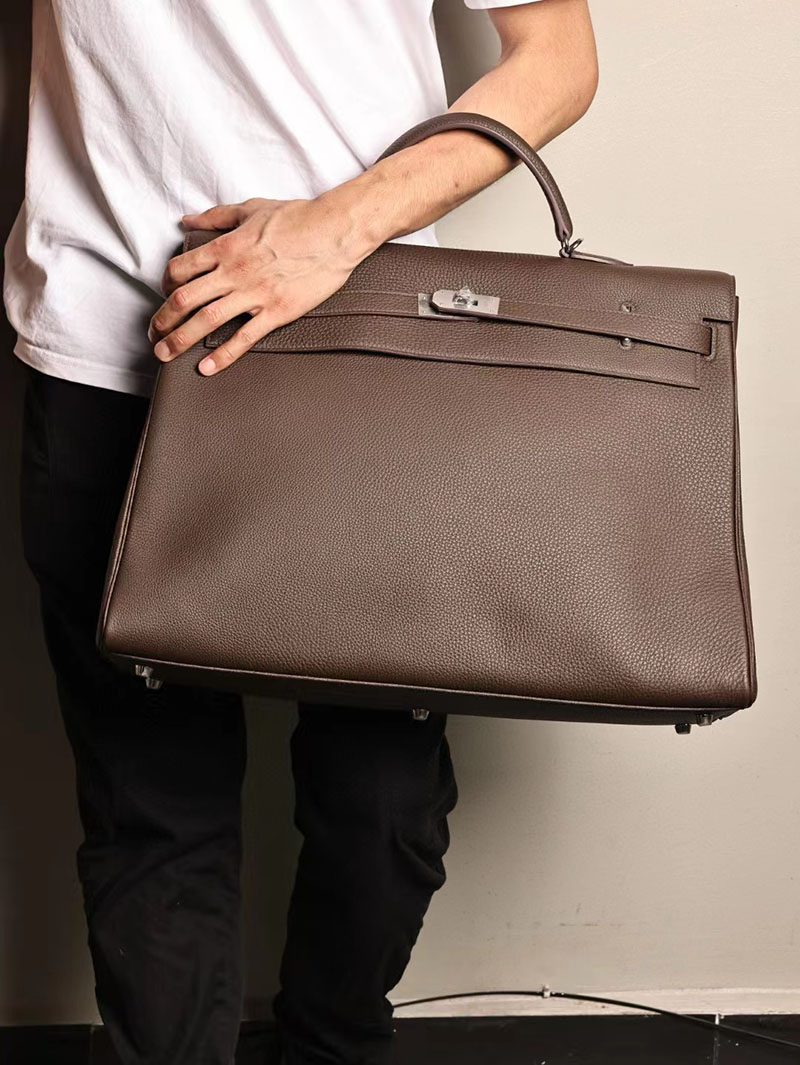 エルメス ケリー50 定価 HERMES ケリー50 メンズ アバンヌ トゴ シルバー金具 2412189 - 画像 (7)