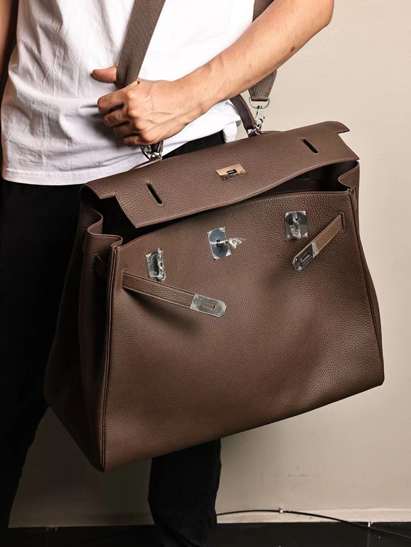 エルメス ケリー50 定価 HERMES ケリー50 メンズ アバンヌ トゴ シルバー金具 2412189 - 画像 (4)