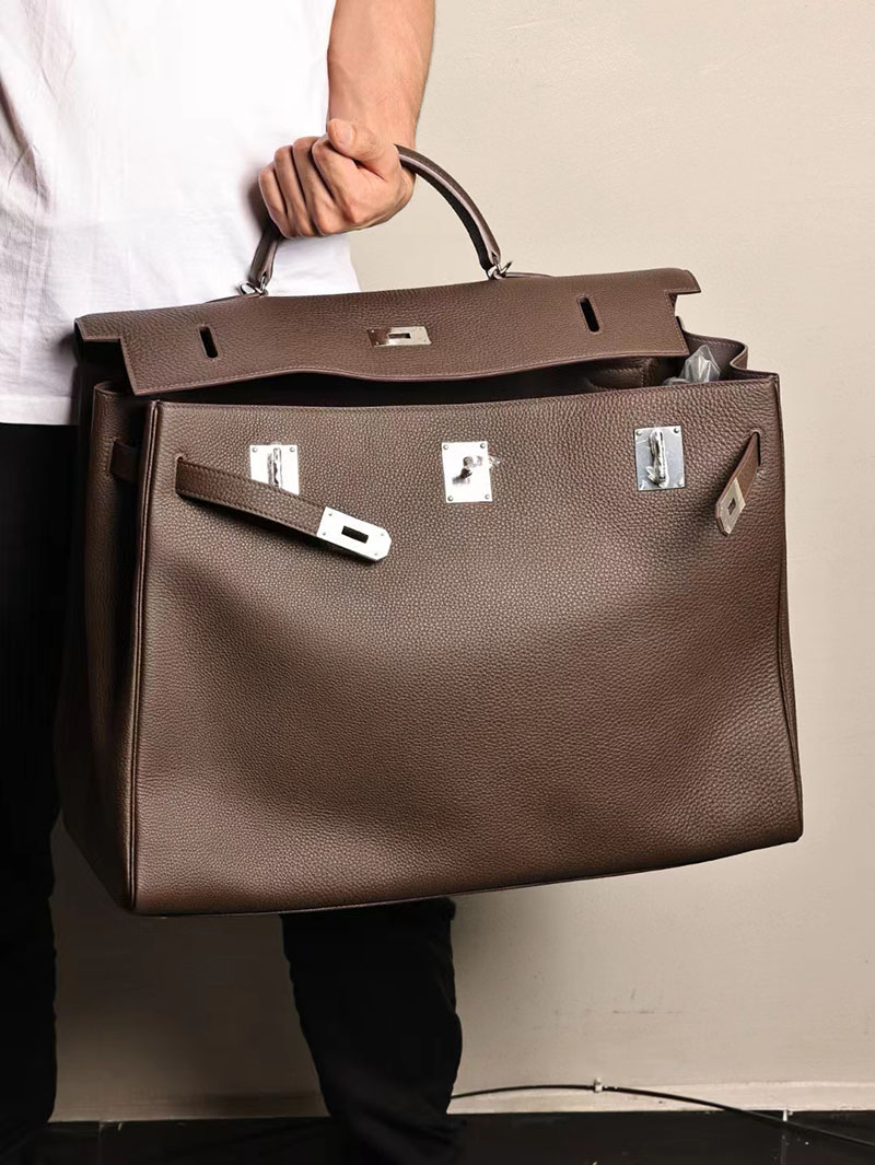エルメス ケリー50 定価 HERMES ケリー50 メンズ アバンヌ トゴ シルバー金具 2412189 - 画像 (3)