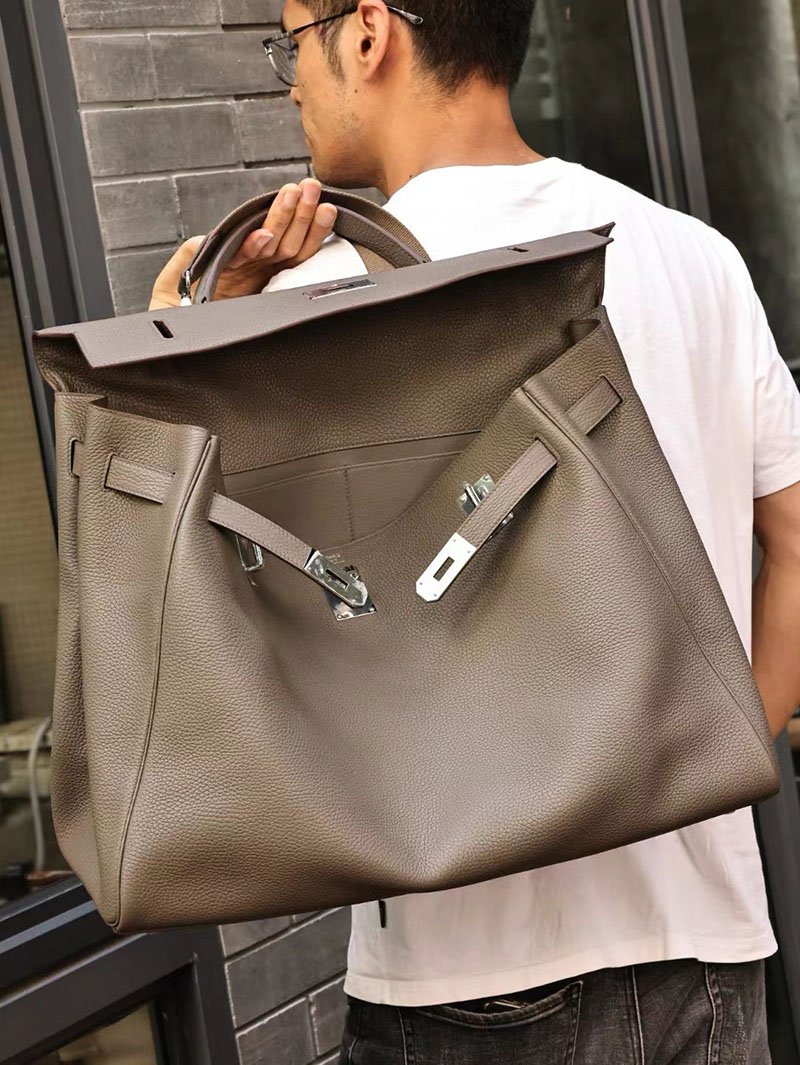 エルメス ケリー50 定価 HERMES ケリー50 メンズ エタン トゴ シルバー金具 2412190 - 画像 (6)