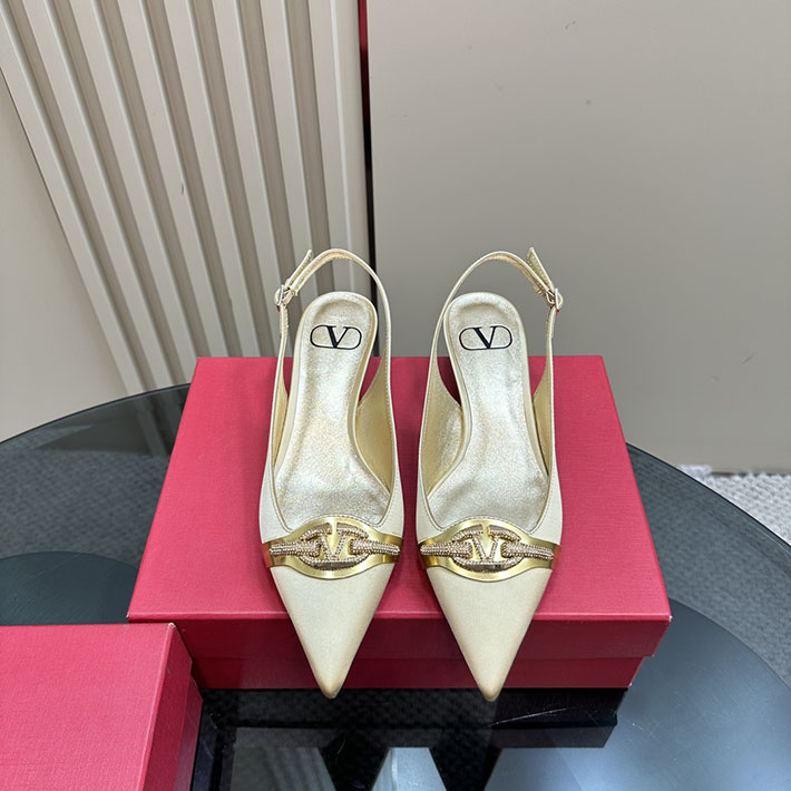最高級ヴァレンティノスーパーコピー靴 ヴァレンティノパンプスコピー VALENTINO パンプス 歩きやすい ローヒール 2412290 ゴールド - 画像 (10)