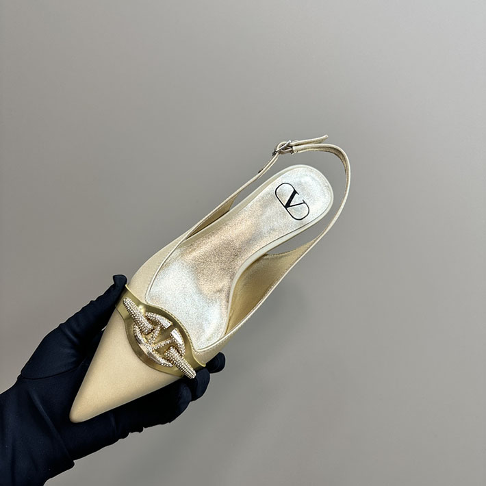 最高級ヴァレンティノスーパーコピー靴 ヴァレンティノパンプスコピー VALENTINO パンプス 歩きやすい ローヒール 2412290 ゴールド - 画像 (4)