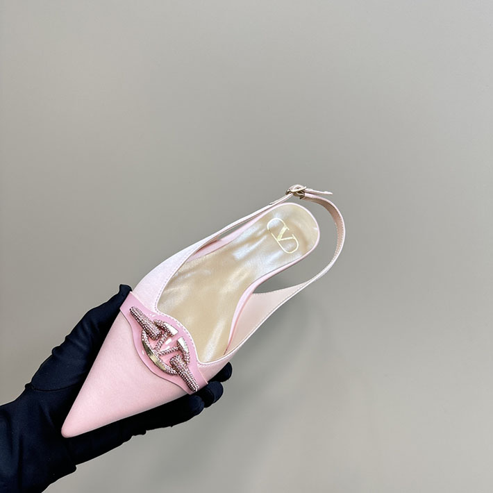 最高級ヴァレンティノスーパーコピー靴 ヴァレンティノパンプスコピー VALENTINO パンプス 歩きやすい ローヒール 2412291 ピンク - 画像 (4)