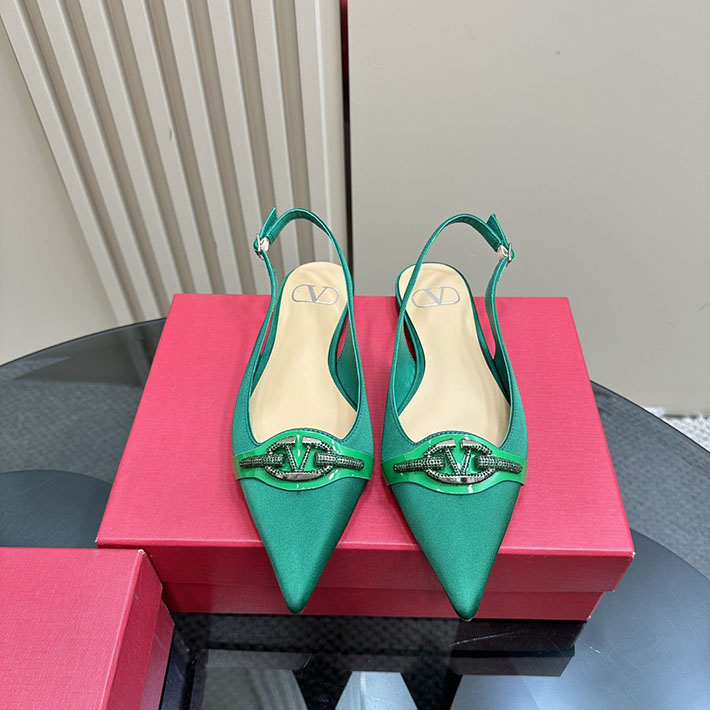 最高級ヴァレンティノスーパーコピー靴 ヴァレンティノパンプスコピー VALENTINO パンプス 歩きやすい ローヒール 2412292 グリーン - 画像 (10)