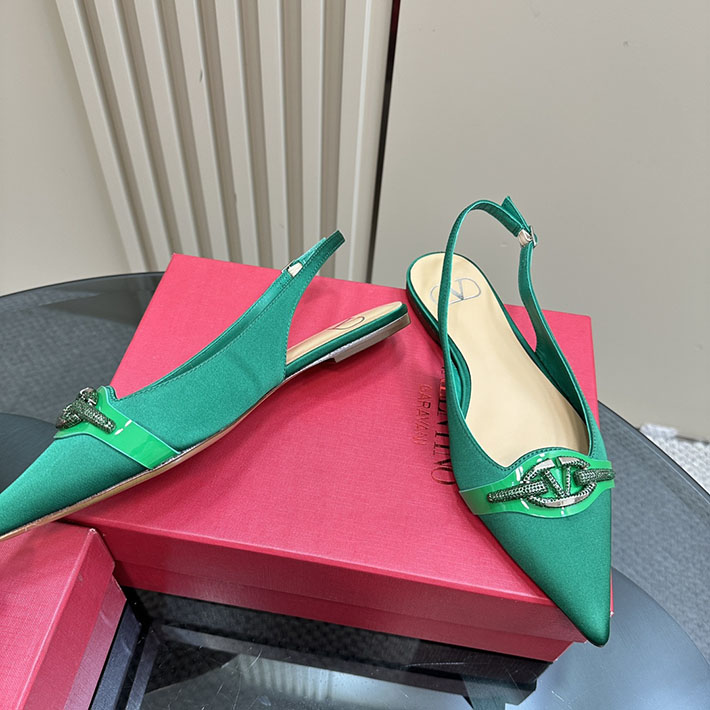 最高級ヴァレンティノスーパーコピー靴 ヴァレンティノパンプスコピー VALENTINO パンプス 歩きやすい ローヒール 2412292 グリーン - 画像 (9)