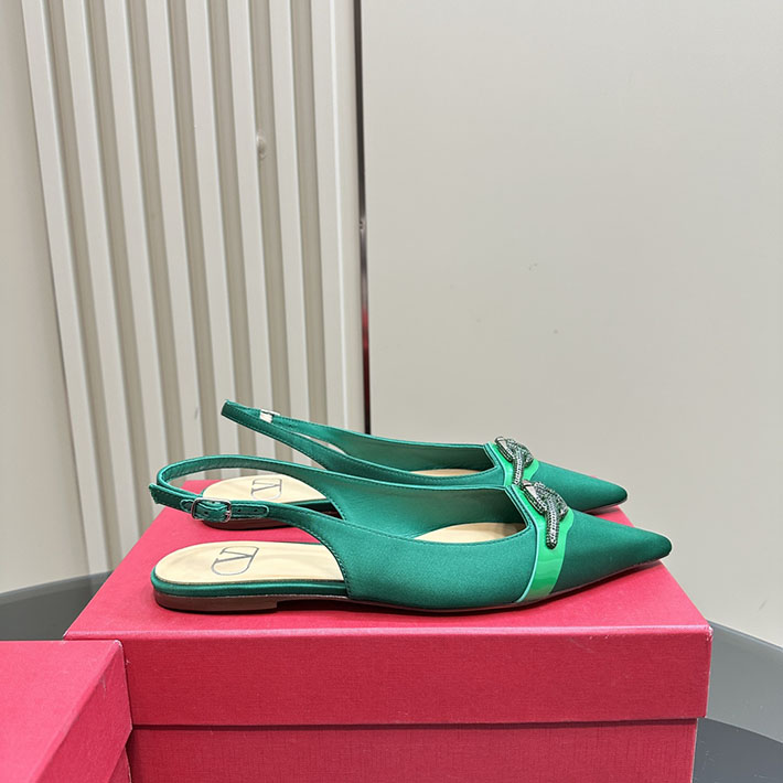 最高級ヴァレンティノスーパーコピー靴 ヴァレンティノパンプスコピー VALENTINO パンプス 歩きやすい ローヒール 2412292 グリーン - 画像 (8)