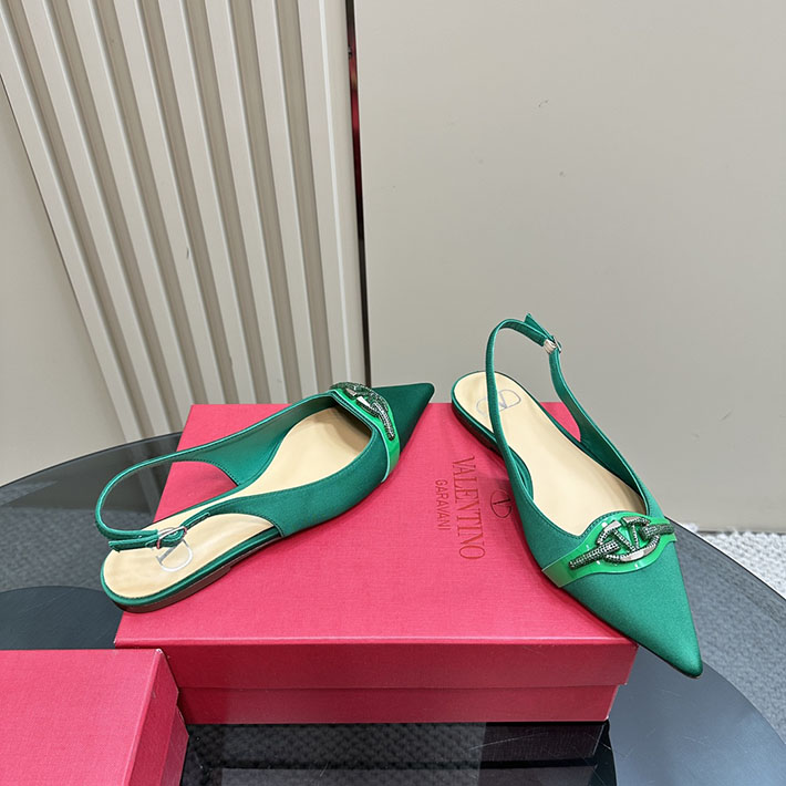 最高級ヴァレンティノスーパーコピー靴 ヴァレンティノパンプスコピー VALENTINO パンプス 歩きやすい ローヒール 2412292 グリーン - 画像 (7)