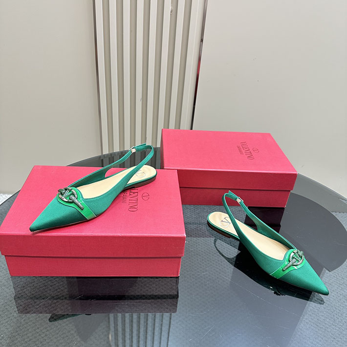 最高級ヴァレンティノスーパーコピー靴 ヴァレンティノパンプスコピー VALENTINO パンプス 歩きやすい ローヒール 2412292 グリーン - 画像 (6)