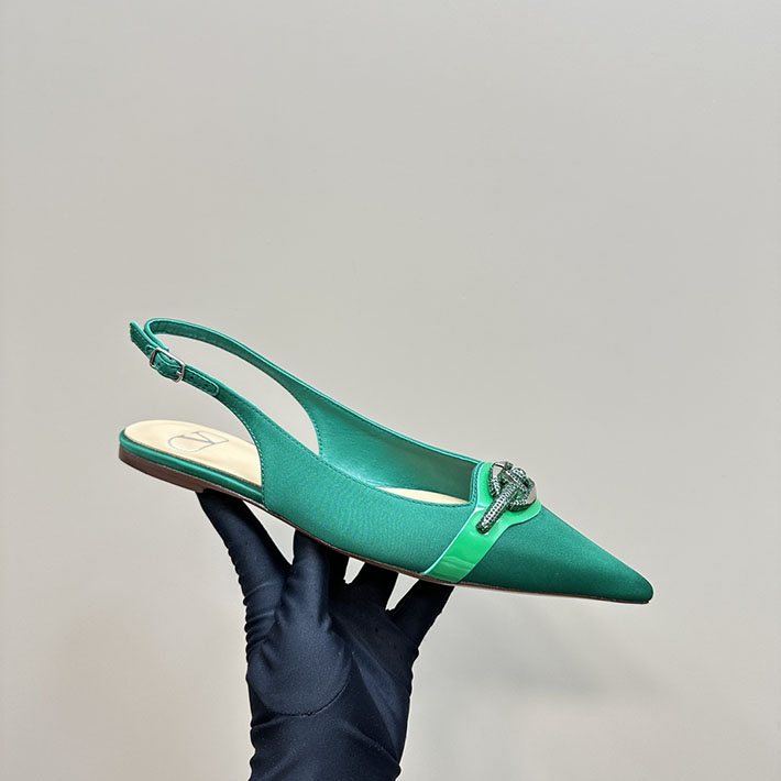 最高級ヴァレンティノスーパーコピー靴 ヴァレンティノパンプスコピー VALENTINO パンプス 歩きやすい ローヒール 2412292 グリーン - 画像 (5)