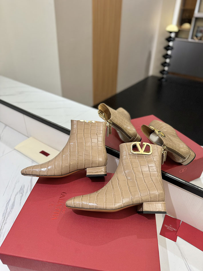最高級ヴァレンティノスーパーコピー靴 ヴァレンティノブーツコピー VALENTINO ミドルブーツ レディース 歩きやすい 2412307 ブラウン - 画像 (7)