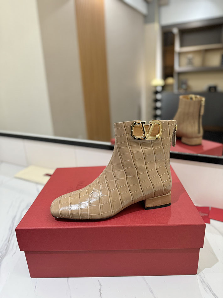 最高級ヴァレンティノスーパーコピー靴 ヴァレンティノブーツコピー VALENTINO ミドルブーツ レディース 歩きやすい 2412307 ブラウン - 画像 (6)