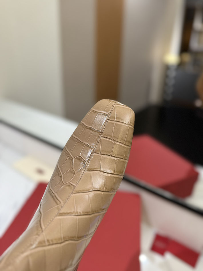 最高級ヴァレンティノスーパーコピー靴 ヴァレンティノブーツコピー VALENTINO ミドルブーツ レディース 歩きやすい 2412307 ブラウン - 画像 (4)