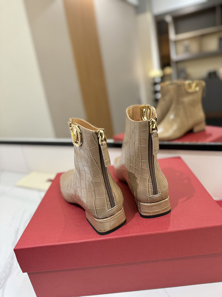 最高級ヴァレンティノスーパーコピー靴 ヴァレンティノブーツコピー VALENTINO ミドルブーツ レディース 歩きやすい 2412307 ブラウン - 画像 (3)