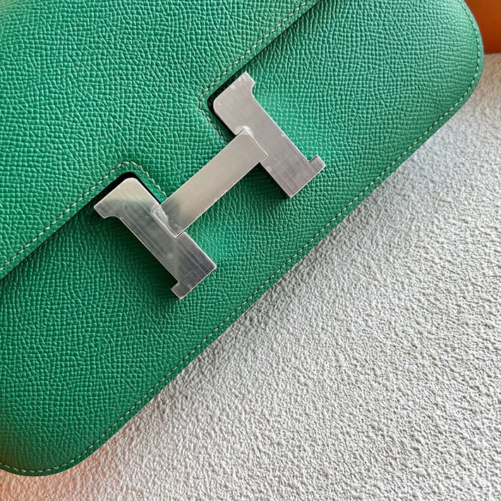 ブランドバッグ アウトレット HERMES コンスタンス1 エラン ヴェールヴェルティゴ ヴォーエプソン シルバー金具 2025定価 2513308 - 画像 (9)