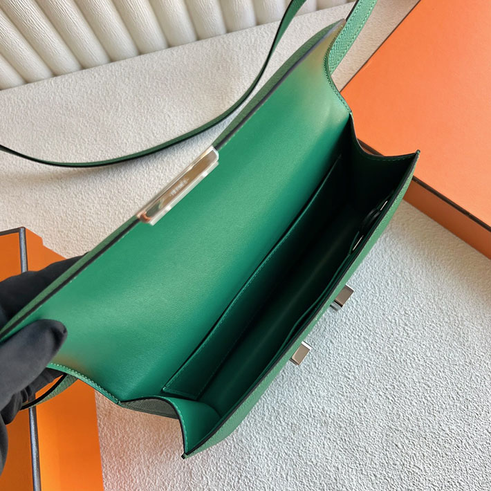 ブランドバッグ アウトレット HERMES コンスタンス1 エラン ヴェールヴェルティゴ ヴォーエプソン シルバー金具 2025定価 2513308 - 画像 (6)