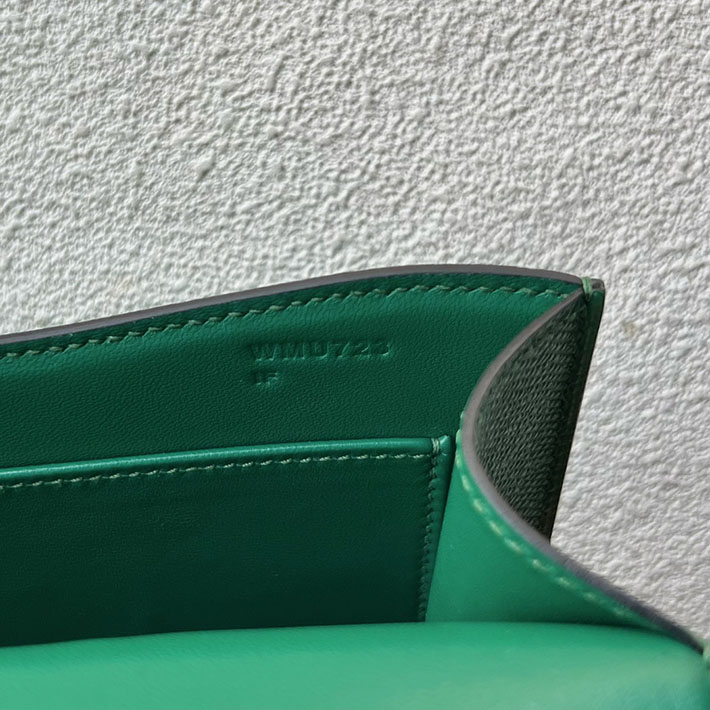 ブランドバッグ アウトレット HERMES コンスタンス1 エラン ヴェールヴェルティゴ ヴォーエプソン シルバー金具 2025定価 2513308 - 画像 (4)