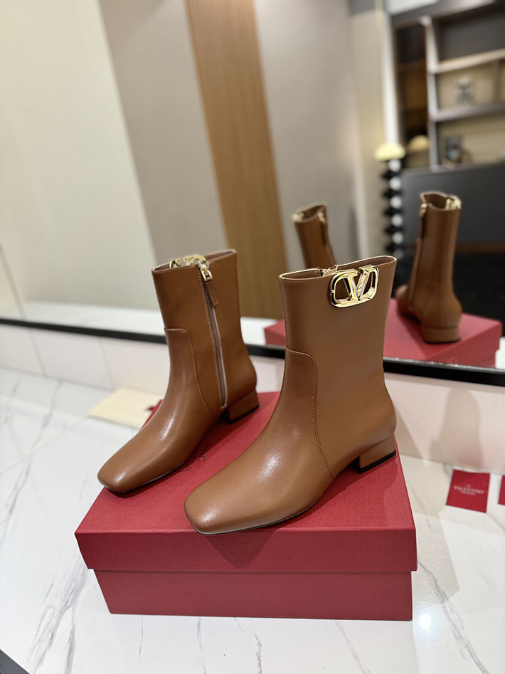 最高級ヴァレンティノスーパーコピー靴 ヴァレンティノブーツコピー VALENTINO ミドルブーツ レディース 歩きやすい 2412309 ブラウン - 画像 (9)