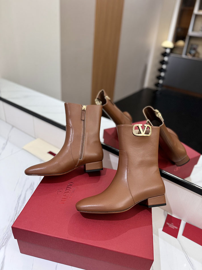 最高級ヴァレンティノスーパーコピー靴 ヴァレンティノブーツコピー VALENTINO ミドルブーツ レディース 歩きやすい 2412309 ブラウン - 画像 (6)