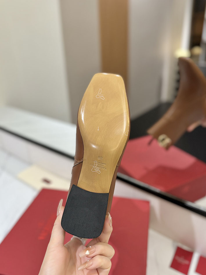 最高級ヴァレンティノスーパーコピー靴 ヴァレンティノブーツコピー VALENTINO ミドルブーツ レディース 歩きやすい 2412309 ブラウン - 画像 (2)