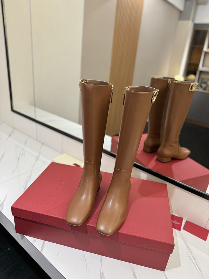 最高級ヴァレンティノスーパーコピー靴 ヴァレンティノブーツコピー VALENTINO ロングブーツ 流行り 2025 2412315 ブラウン - 画像 (8)